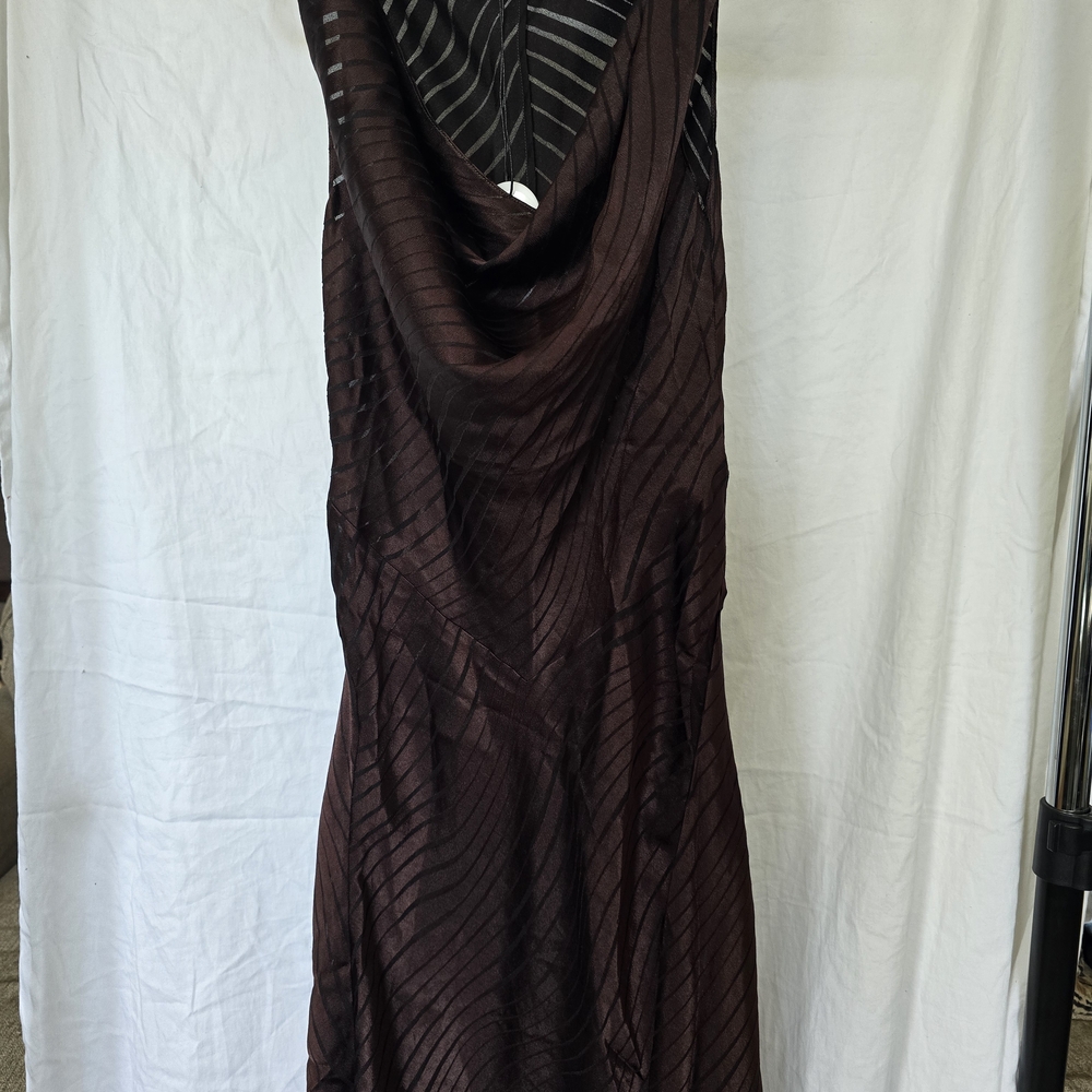 RtA Wave Print Cowl Neck Mini Dress